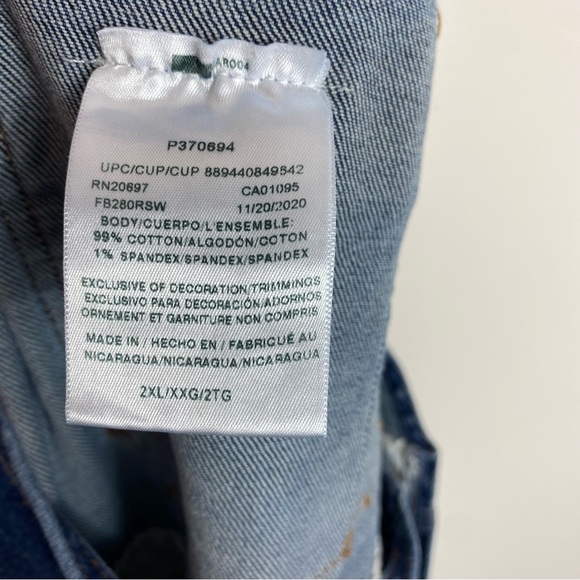 Dickies Overalls Womens 2XL Blue Relaxed Straight Workwear Bibs Adjustable - Picture 16 of 16